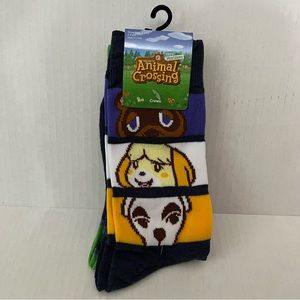 Animal Crossing New Horizons 2 Pairs of Crew Socks